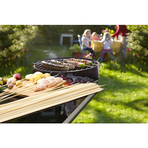 Set of 120 PCS Bamboo Marshmallow Roasting Sticks, SMores Skewers for Fire Pit, Extra Long 30 Inch Heavy Duty 5mm Thick Wooden SMores Sticks for Open Fire Pits Roaster Barbecue Hot Dog Camping Kebab Sausage