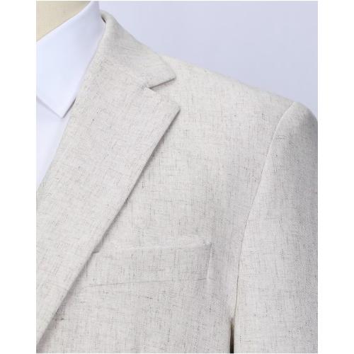 Set of 3 Size 6Y Boys Linen Suits for Kids Summer Slim Fit 3 Piece Beach Wedding Outfit Light Weight Tuxedo Linen Suit Set