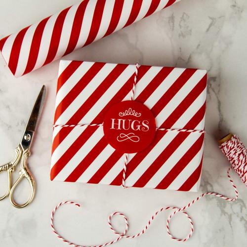 WRAPAHOLIC 30 Inch Reversible Wrapping Paper - Jumbo Roll Red and Stripes Design for Birthday, Holiday, Wedding, Baby Shower Wrap - 30 inch x 33 feet