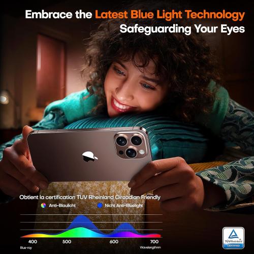 TOCOL for iPhone 16 Pro Max Screen Protector, 9H Hardness Military Grade Shatterproof HD Tempered Glass Full Coverage Easy Installation Case Friendly 2 Pack