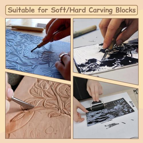 TOPOWN Linocut Press Machine, Printing Hand Lever Press Machine, Linocut Manual Printmaking Machine, A4 Size Lever Printmaking Press Machine with Felt Pad for Blocks up to About 25mm Thick