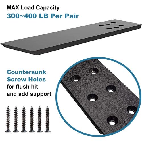 Countertop Support Bracket 3 Pack 18 Lx 2.5 W Hidden White Knee Wall Support Countertop Bracket 3/8 Thick Heavy Duty for Quartz/Granite/Wood/Concret Countertops Screws Included