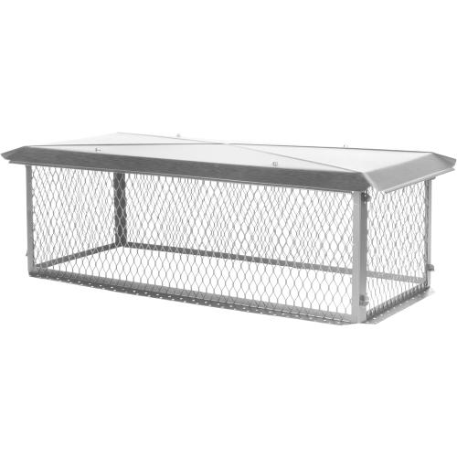 HY-GUARD Multi-Flue Chimney Cap, 17 x 41 x 14H, Stainless Steel