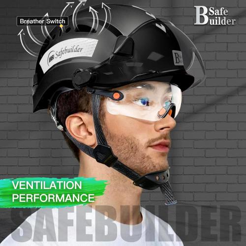 1PCS Safety Helmet Hard Hat with Visor Adjustable Lightweight Vented Work Helmet for Men ANSI Z89.1 Approved Industrial & Construction