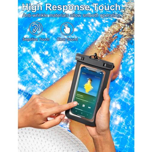 Famoby Up to 8.3 5 Pack Multicolor Universal Waterproof Phone Pouch, Phone Waterproof Case Dry Bag,Protection Level: IP68,Outdoor Sports for Apple iPhone,Samsung,and More,Black,Blue,Pink,Orange,Green