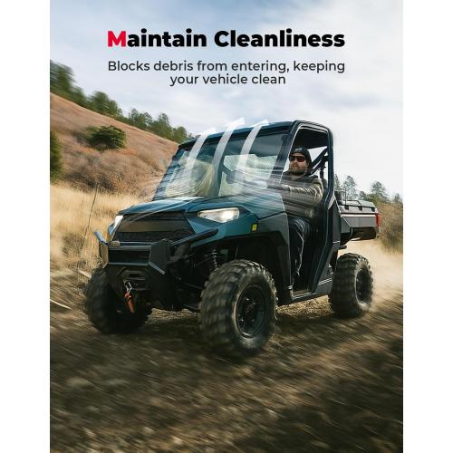 KEMIMOTO Scratch Resistant Front Windshield Compatible with Polaris Ranger XP 1000/Crew 2017-2026, Ranger 1000/Crew 2020-2026, Ranger XP 900/Crew 2013-2019
