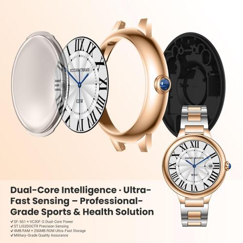 SOUYIE 2026 Luxury Smart Watch for Women, 1.19 AMOLED Display, DA GPT Smartwatch, Heart Rate, Sleep Monitor, 107 Sports Modes Fitness Tracker, Compatible with iOS & Android