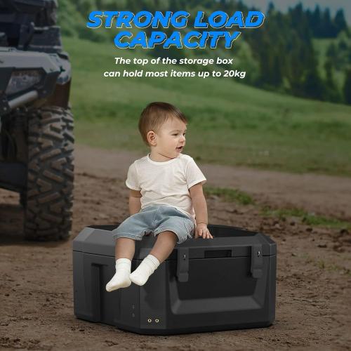 KEMIMOTO 56L Rear Cargo Box Compatible With Talon 1000R 1000X 1000X-4 2019-2024, Multi-functional Cooler Box, Heavy Duty Storage Box w/Sealed Lid Blocks Dust/Mud Replace #0SL51-HL6-A01