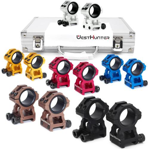 WestHunter Industrial Grade Precision Rifle Scope Rings, 1 Inch 30 mm Tactical 6061 T6 Picatinny Scope Mount | 36 mm / 29 mm Center Height