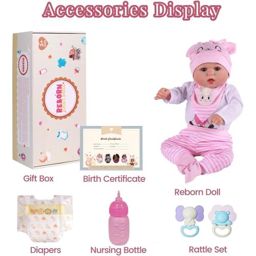 BABESIDE Drink and Wet Reborn Baby Dolls Girl – 20 Inch Adoreable Realistic Silicone Baby Doll, Can Drink Water and Pee, Poseable, Gift Set with Accessories for Girls Age 3  Pretend Play & Collection