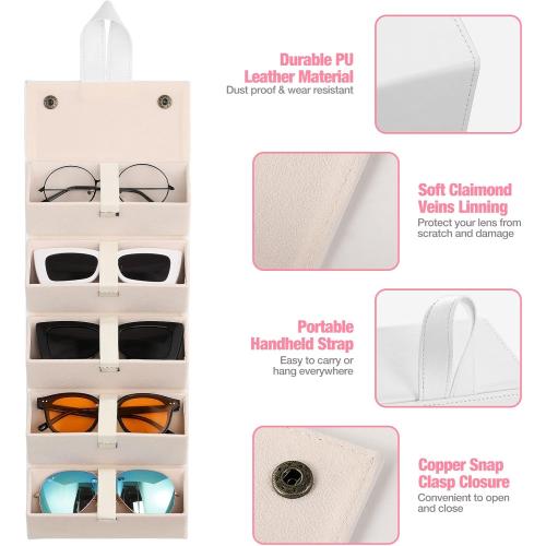 Boshku.. Sunglasses Organizer, Travel Glasses Case Storage Portable Sunglasses Storage Case for Women Men