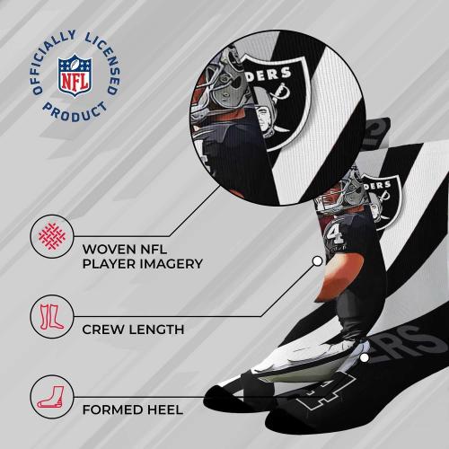 Size Adult Large  For Bare Feet NFL Adult Player Stripe Sock - Premium Quality Poly Spandex Blend - Unisex- Stay Comfortable