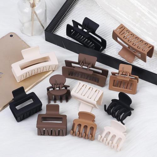 12 Pcs Hair Clips for Women 3 Styles Small Medium Large Claw Clips for Thin Thick Curly Hair, Strong Hold & Non-Slip Clips, Stylish Matte Plastic Hair Accessories Ideal Gifts for Women (Brown)