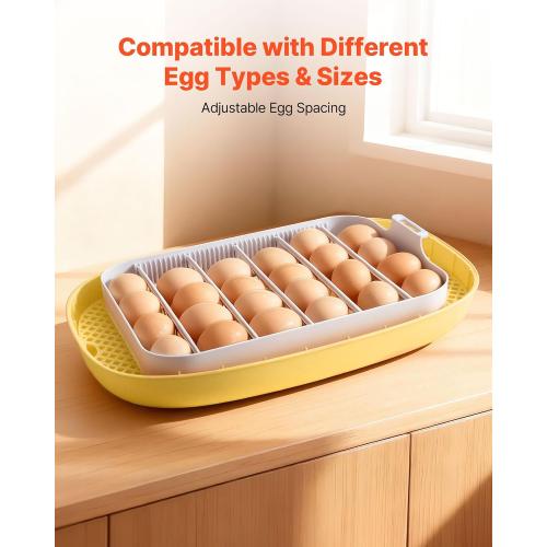 VEVOR 24 Egg Incubator, Automatic Egg Turner with LED Candler, Temperature & Humidity Control, 360° View Clear Window, Auto Water Refill, Poultry Eggs Incubators for Hatching Chicks Ducks Goose Quail