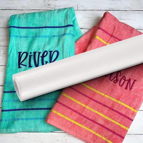 New brothread Light Weight Clear Wash Away - Water Soluble Embroidery Topping Film - 12 x 25 Yd roll - Cut into Various Sizes for Machine Embroidery and Hand Sewing