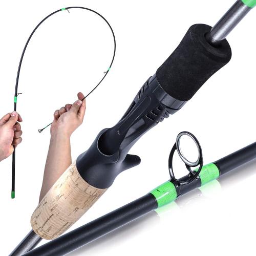 Sougayilang Flexible Fishing Rods, Spinning Rods & Casting Rods, Lightweight Trout Rods 2 Pieces Cork Handle Crappie Fishing