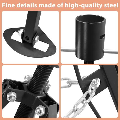 Gooseneck Tripod Stabilizer for 5th Wheel or Trailer, Adjustable Stabilizer with 7500lb Load Capacity, Tripod Jack for Fifth-Wheel Trailers, RVs, and Campers
