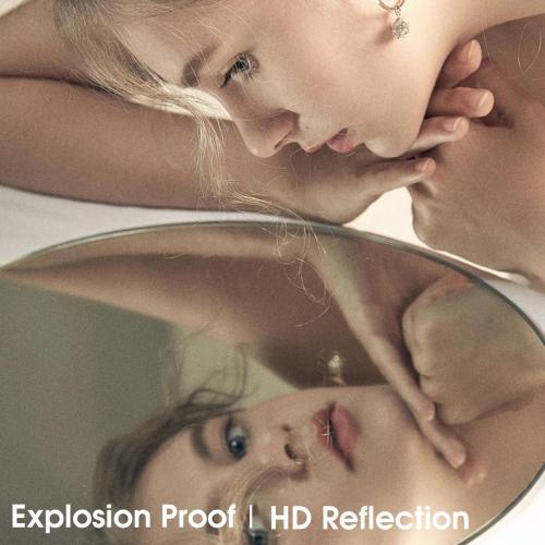 Full Length Mirror Over The Door, 14x 48 Arched Vertical Wall Mirror for Full Body, Hanging Door Mirror, Gold