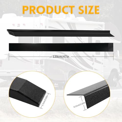 2 Pcs RV Slide Out Ski Set，RV Slide Gaskets，Protect Floors from Scratches and Scuffs（Plastic）