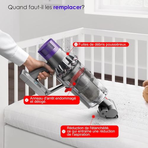 Dust Bin Top Fixed Sealing Ring Replacement Part Compatible with Dyson Cyclone V10 SV12 Vacuum Cleaner, Dust Bucket Dirt Cup Bin Parts Replacement Accessories