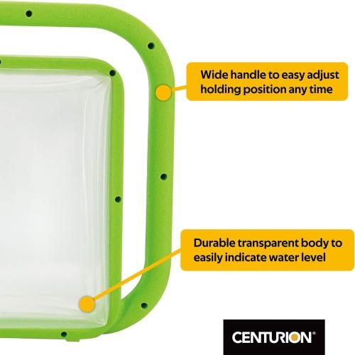 Centurion 1407 Foldable Clear Plastic Watering Can,1½ Gal with Rotating Nozzle, Long Stem Spout, Compact Ergonomic Design with Sprinkler & Pouring System Ideal for Indoor/Outdoor Lawn & Garden - Lime