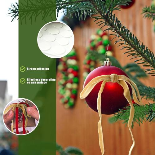 24Pcs Christmas Bows 5 x 7 Inch Velvet Bows for Christmas Tree 3/8 Inch Wide Christmas Tree Bows Vintage Velvet Ribbon (Khaki)