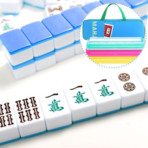 Aliceset Mahjong Rack Storage Bag 21 x 6.5 x 2 Inches Mahjong Gifts for Women Mah Jong Tile Bags with Zipper for Tiles and Pushers Rack Storage Bags Gifts Accessories(Only Bag)(Royal Blue)
