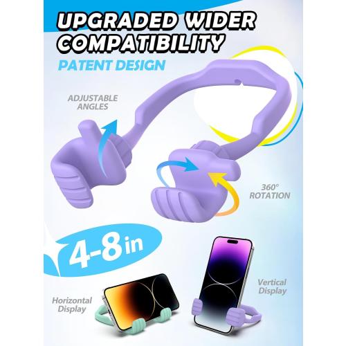 Stocking Stuffers for Teens Girls Boys Adults Cell Phone Stand: UPGRADE Adjustable Thumbs Up Lazy Phone Holder for Desk Cool Gadgets Fun Birthday Gift Ideas for Kids Teenager Women Gifts for Christmas