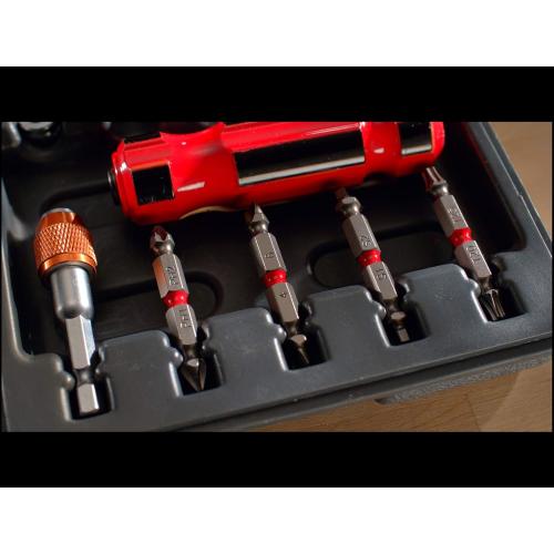 | Magnetic Drill Bit Set | Magnetic Collar and Bit Holder | Fits ANY Standard Bit | No Wobbling or Falling Screws | Allows Countersink | 12 Pieces
