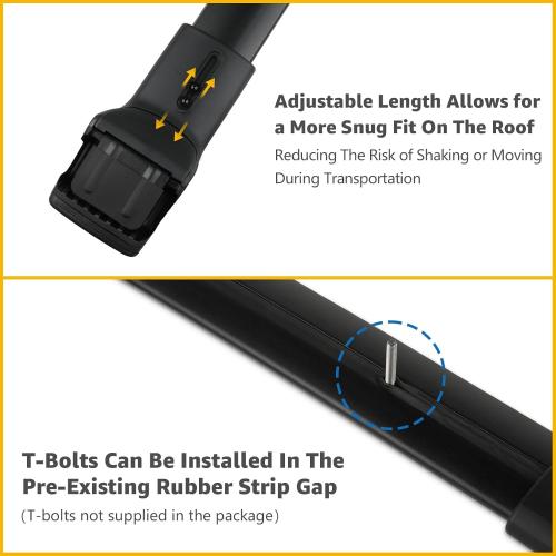 Roof Rack Cross Bars Compatible with Jeep Cherokee 2014-2023, Adjustable Aluminum Heavy Duty 300 LBS Anti-Theft Lock Cargo Carrier Rooftop Crossbar Accessories for Bike, Basket, Snowboard, Luggage