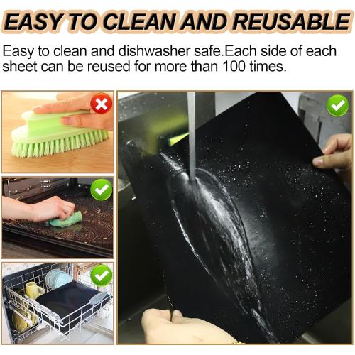 UBeesize Grill Mats for Outdoor Grill Set of 6 - Heavy Duty Non-Stick BBQ Grilling Mat & Oven Liner, Reusable, Easy to Clean - Works on Oven, Gas, Charcoal, and Electric BBQ - 15.75 x 13 Inch