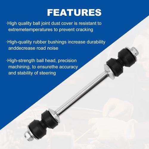 K80631 Front Sway Bar Link Kit Compatible with Chevy Silverado Suburban 1500/2500HD 1999-2019, Tahoe 1995-2006 Yukon XL Replaces K700539, 10385580, 15167767 （2PCS）