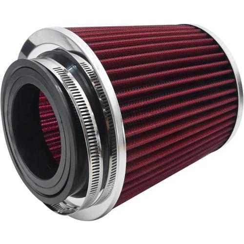 Anxingo Universal Clamp-On Air Filter for 3/3.5/4 inch Washable Reusable Clamp-On Air Intake Filter (H 5.5 In, L 1.125 In)