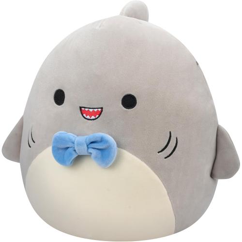 Size 7.5 Color Grey Squishmallows SQCR05379 7.5-Inch-Gordon The Grey Shark with Blue Bowtie, Multicolour