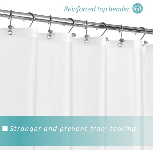 Mrs Awesome 72x96 X-Long Frosted Shower Curtain Liner with Magnets, Extra Long PEVA Plastic Shower Curtain for Bathroom, 72 x 96, Frost
