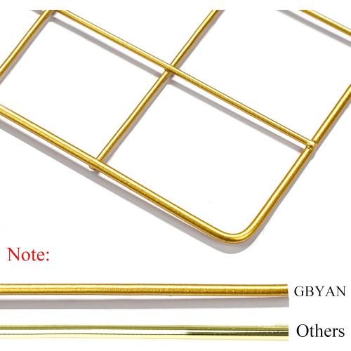 2 Pack Large Wall Grid Panels with Light and Clips, Photo Display Board, Picture Frame Collage Board, Wire Grid Wall Panel Room Decoration,Dark Gold