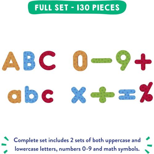 Magic Scholars ABC Magnetic Letters for Toddlers (3  Years) 130 Pcs Alphabet Magnets and Magnetic Numbers Gift Set, Large Letter Magnets for Fridge, ABC Magnets Educational Toy