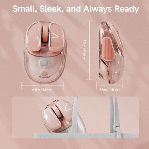 Wireless Clear Mouse Dual Mode Bluetooth & 2.4G Silent Clicks Mice-Gradient