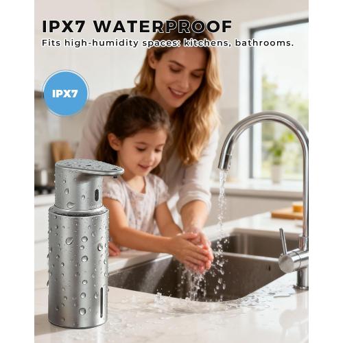 Automatic Liquid Soap Dispenser Touchless, 304 Stainless Steel Bottle Body