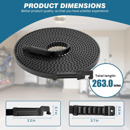 Upgrade 41A5250‑1 Belt for 8ft High Garage Door, 261 Garage Door Opener Belt Compatible with Chamberlain/Craftsman/LiftMaster/Sentex/Whisper Garage Door Opener, Model WD822KD