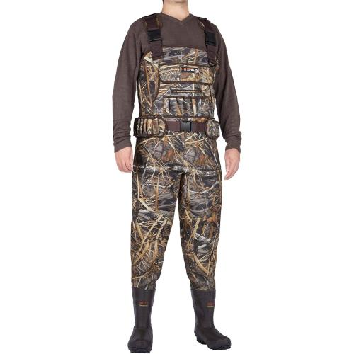 HISEA Chest Waders for Men, Hunting Wader with 800G Insulated Boots, 4.5mm Neoprene Waterproof Mens Camo Bootfoot Waders
