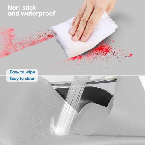 AECHY Extra Large Silicone Mat 35.3x23.5x0.08, Multipurpose Silicone Mat Thick Heat Resistant Mat Shipped Rolled Up Kitchen Counter Mat Waterproof Silicone Mats for Kitchen Counter Light Gray