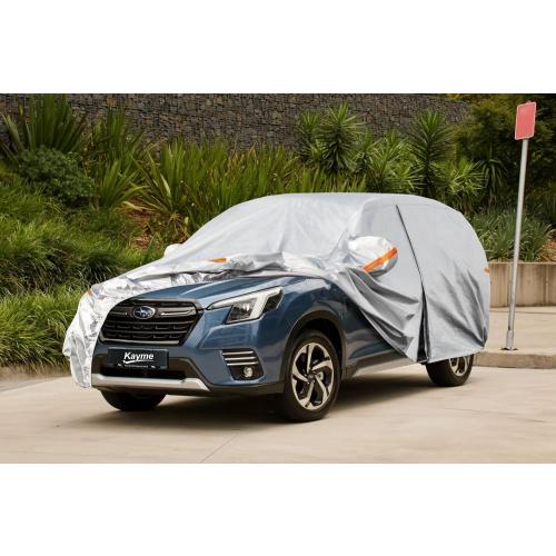 Kayme 6 Layers SUV Car Cover Custom Fit for Subaru Forester（1997-2025） Waterproof All Weather for Automobiles, Outdoor Full Cover Rain Sun UV Protection.Silver
