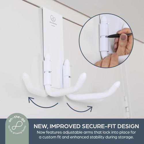 Dreambaby StrollAway Over The Door Baby Stroller Hanger – Heavy Duty Metal Hook Organizer with 50lb Load Capacity