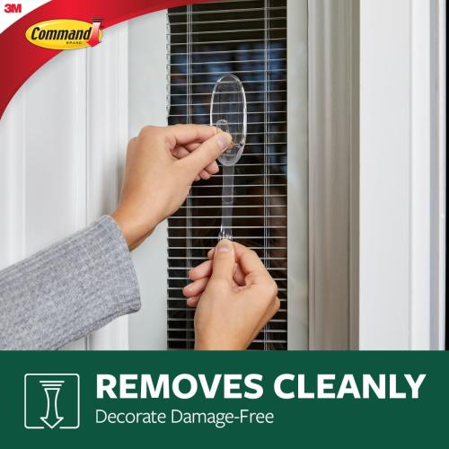 4 packs of Command Outdoor Medium Clear Wall Hooks, 5 Hooks and 6 Command Strips, Damage Free Hanging Wall Hooks for Hanging Outdoor Wall Decor with Weather Resistant Strips, Holds up to 2 lb