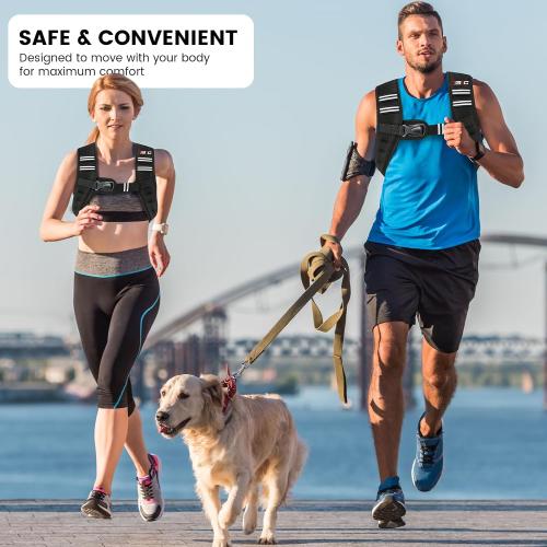 Weighted Vest Woman - 6lb/8lb/12lb/16lb/20lb/25lb/30lb Womens Weight Vest for Walking, Strength Training Weight Vests for Men, Reflective Stripe Fitness Vest for Workout Running Jogging