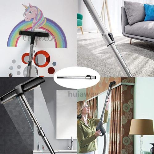 2 Pcs 1 1/4 inch Chrome Telescopic Metal Vacuum Wands 1.25 inch Vacuum Extension Wand Extends to 31.9 Inch Long for Most Brand Vacuum