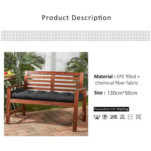 51.2x19.7 Indoor/Outdoor Bench Cushion Cotton Garden Furniture Loveseat Cushion, Patio Wicker Seat Cushions for Lounger Garden Furniture Patio Lounger Bench (Red)