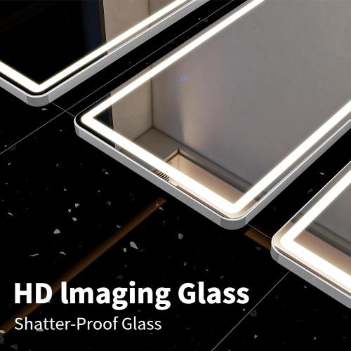 56x21 Large LED Full Length Mirror with Dimmable Lights | Light Up Floor Body Mirror with Lights-3 Color Modes,Standing Leaning Wall Mounted for Bedroom,Dressing Room