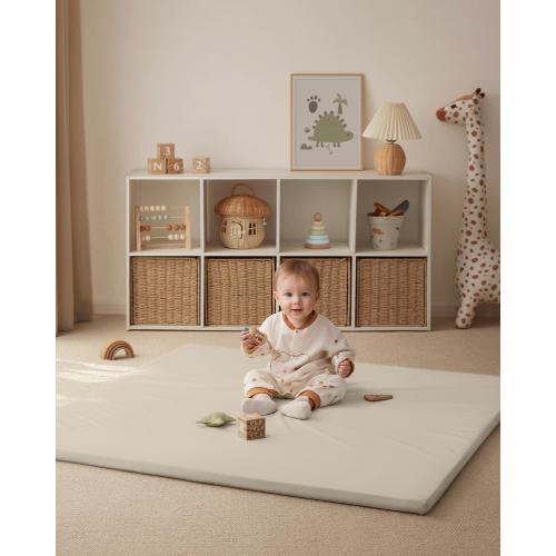 COLOR GREY ❗❗Blissful Diary Vegan Leather Baby Play Mat, 47''x47'',